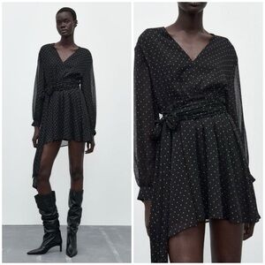 ZARA ~ Rhinstone Mini Dress w/ Belt
